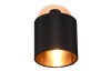 Nástěnná lampa Tommy, černo-zlatá se dřevem