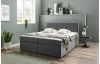 Postel boxspring Aston 180x200 cm, středně šedá látka