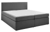 Postel boxspring Aston 180x200 cm, středně šedá látka