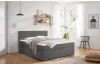 Postel boxspring Aston 180x200 cm, středně šedá látka