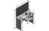 Kosmetický stolek se zrcadlem Jolien, bílý