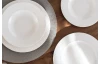 Mělký talíř Diamond Line, bílý s reliéfem