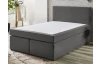 Postel boxspring Aston 120x200 cm, středně šedá látka
