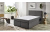 Postel boxspring Aston 120x200 cm, středně šedá látka