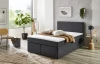 Postel boxspring Aston 140x200 cm, antracitově šedá látka