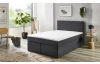 Postel boxspring Aston 140x200 cm, antracitově šedá látka