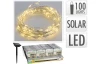 Solární řetěz 100 LED, teplá bílá