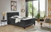 Postel boxspring s osvětlením Jefferson 140x200 cm, antracitová látka