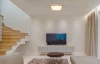 Stropní LED osvětlení Doro 45x45 cm, dřevěný vzhled