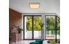 Stropní LED osvětlení Doro 45x45 cm, dřevěný vzhled