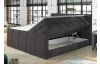 Postel boxspring Fresco 180x200 cm, tmavě šedá látka
